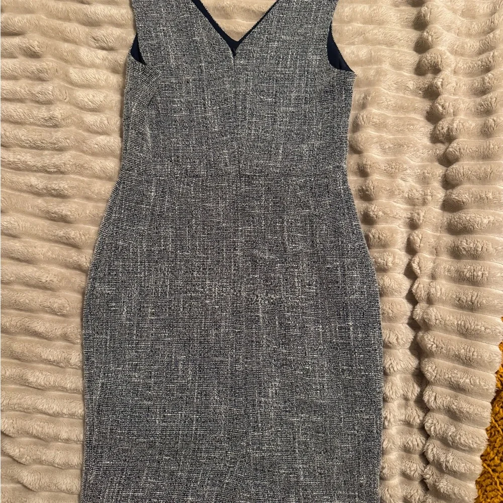Banana Republic Gray Tweed Midi Dress - Picture 2 of 6
